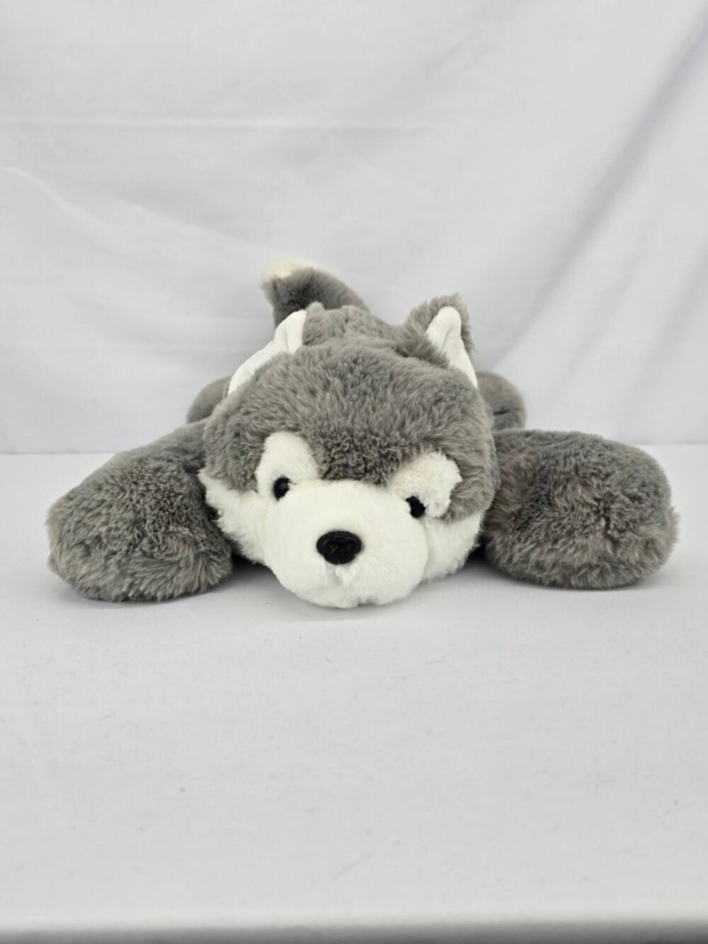 YOYOSO Plush Husky Dog Stuffed Animal Grey White Soft Cuddle Toy